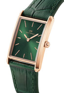 Montre Bound Crocodile Emerald Sunray Rose Gold