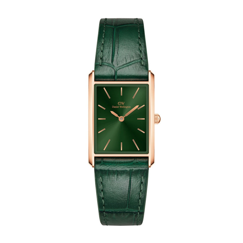 Montre Bound Crocodile Emerald Sunray Rose Gold