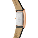Bound Black Croc Leather White Rose Gold Watch