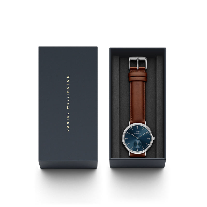 Reloj clásico de plata ártica St Mawes con múltiples ojos