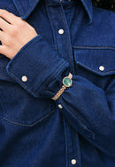 Elan Lumine Malachite Rose Gold Watch