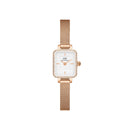 Quadro Mini Bezel Lumine Melrose White Rose Gold Watch