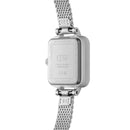 Quadro Mini Bezel Lumine Sterling White Silver Watch