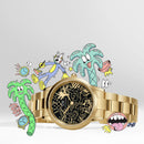 Reloj dorado Steven Harrington de dos tonos con enlace icónico de mm