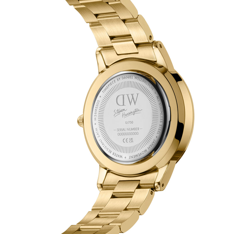 Reloj dorado Steven Harrington de dos tonos con enlace icónico de mm