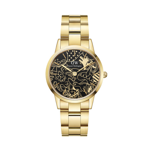 Reloj dorado Steven Harrington de dos tonos con enlace icónico de mm
