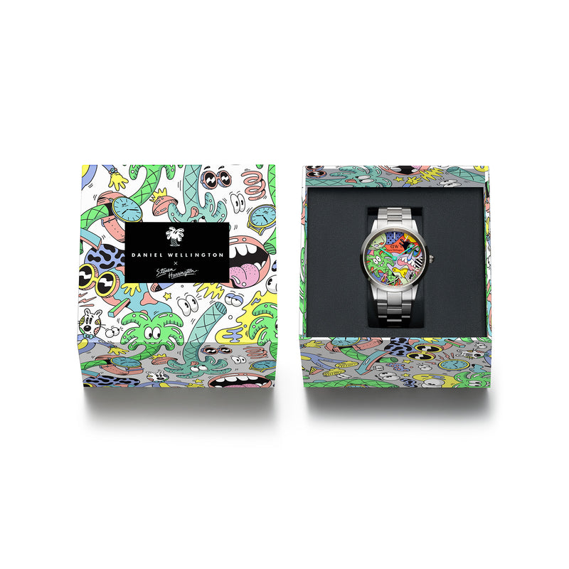 Reloj plateado Iconic Link Mm multicolor Steven Harrington
