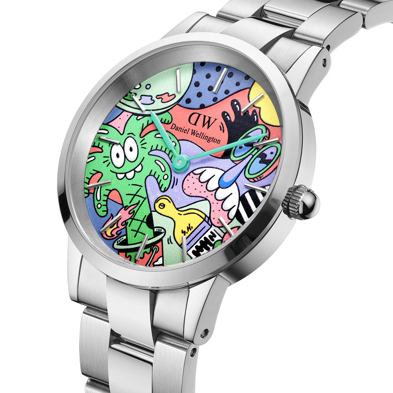 Reloj plateado Iconic Link Mm multicolor Steven Harrington