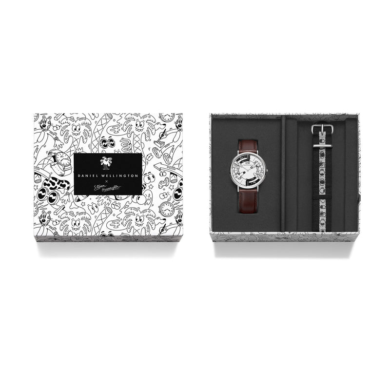 Reloj clásico plateado de Steven Harrington