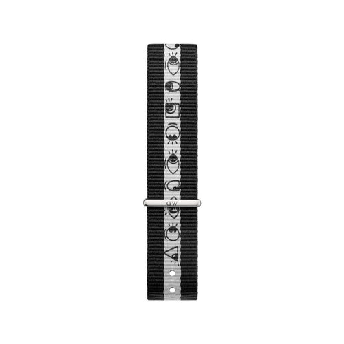 Steven Harrington X Dw Nato Multicolor Printed Dial Silver Watch