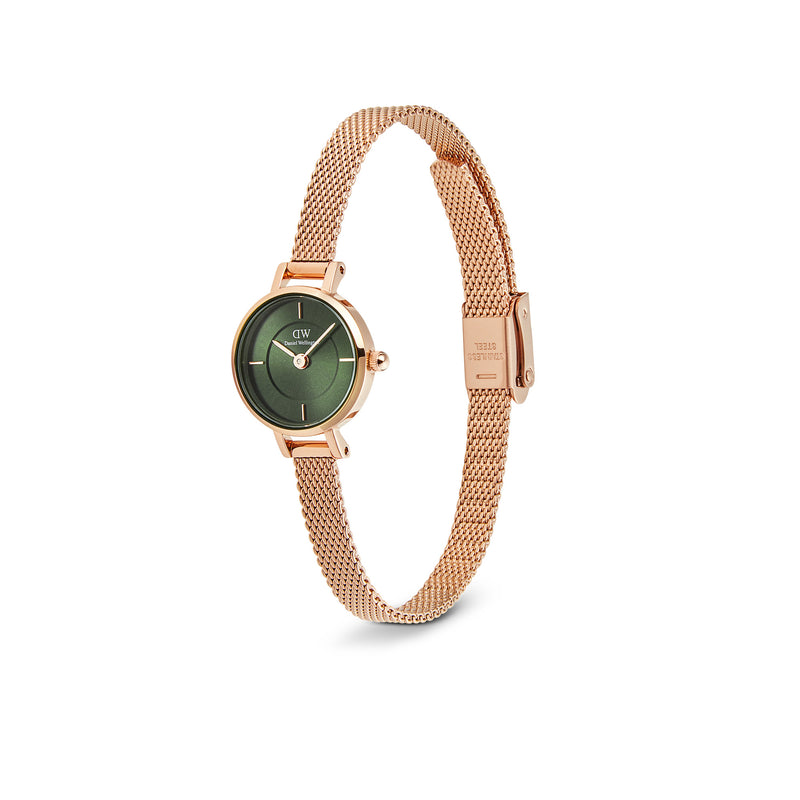 Montre Petite Mini Melrose Rose Gold Green