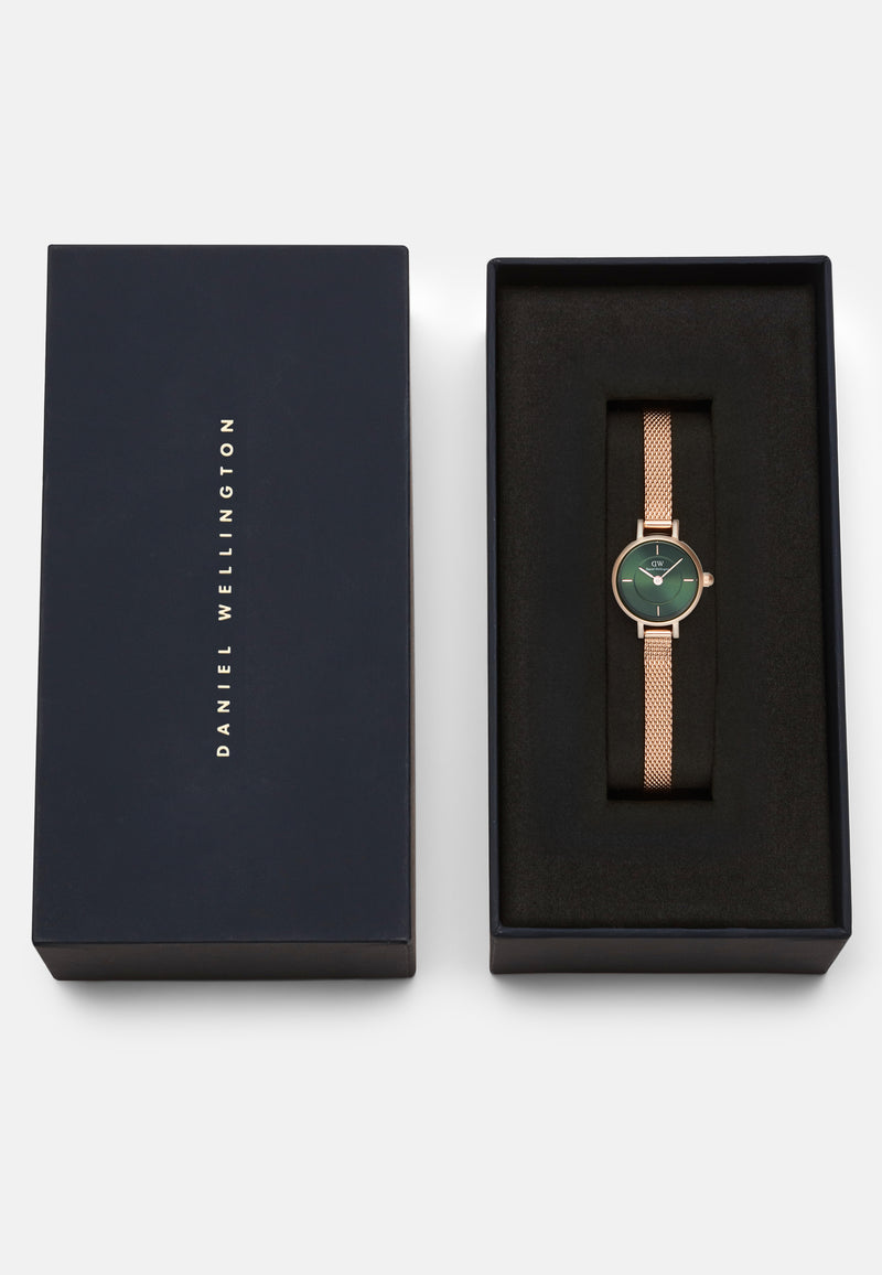 Montre Petite Mini Melrose Rose Gold Green
