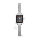 Montre Quadro Mini Charm Bezel Sterling Black Mop Silver