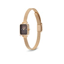 Quadro Mini Charm Bezel Evergold Black Mop Gold Watch