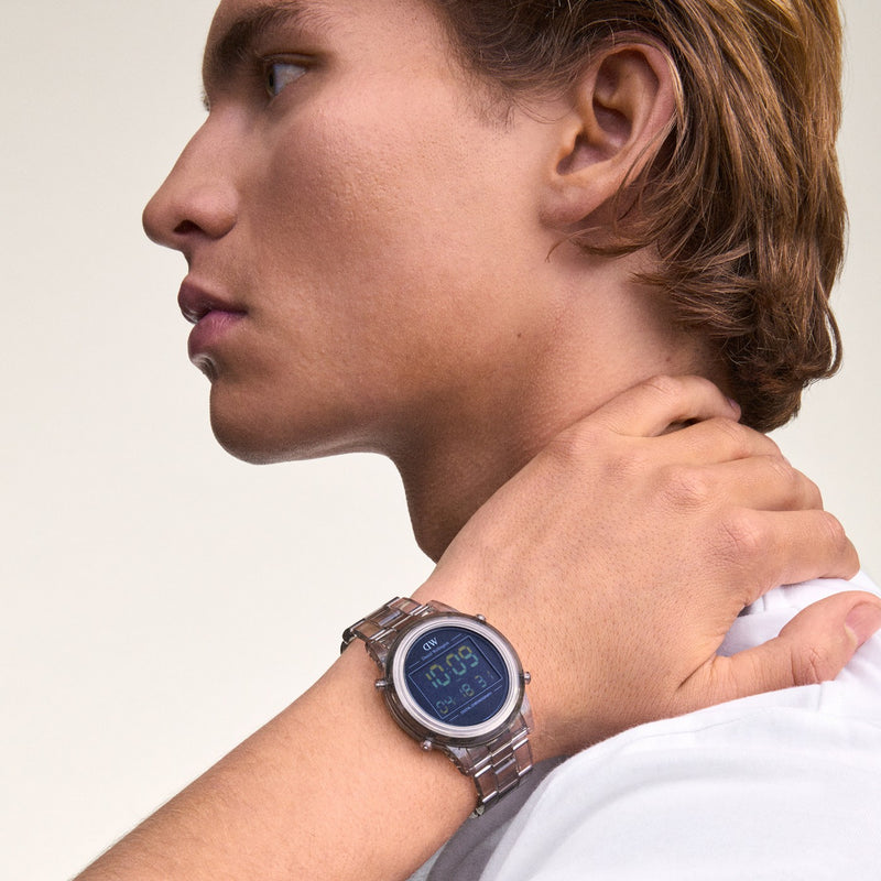 Montre Retro Digital Light Grey