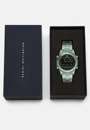 Reloj digital verde claro verde claro