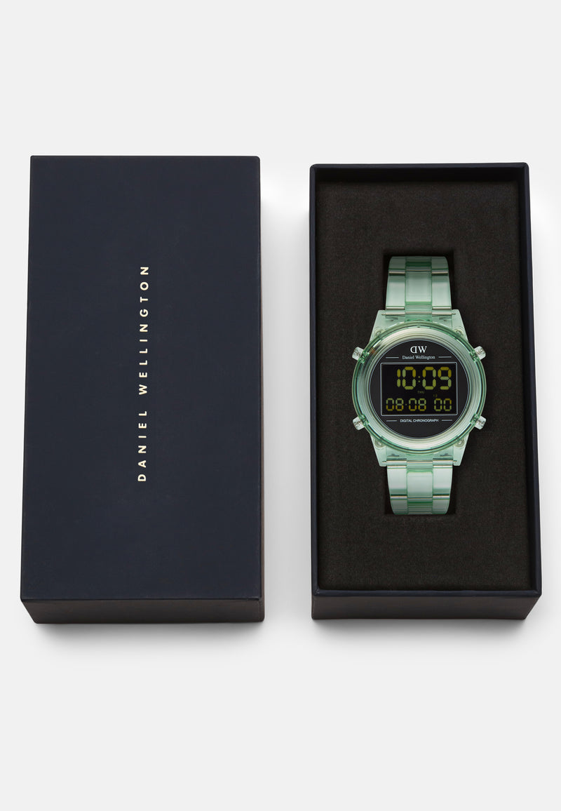 Reloj digital verde claro verde claro