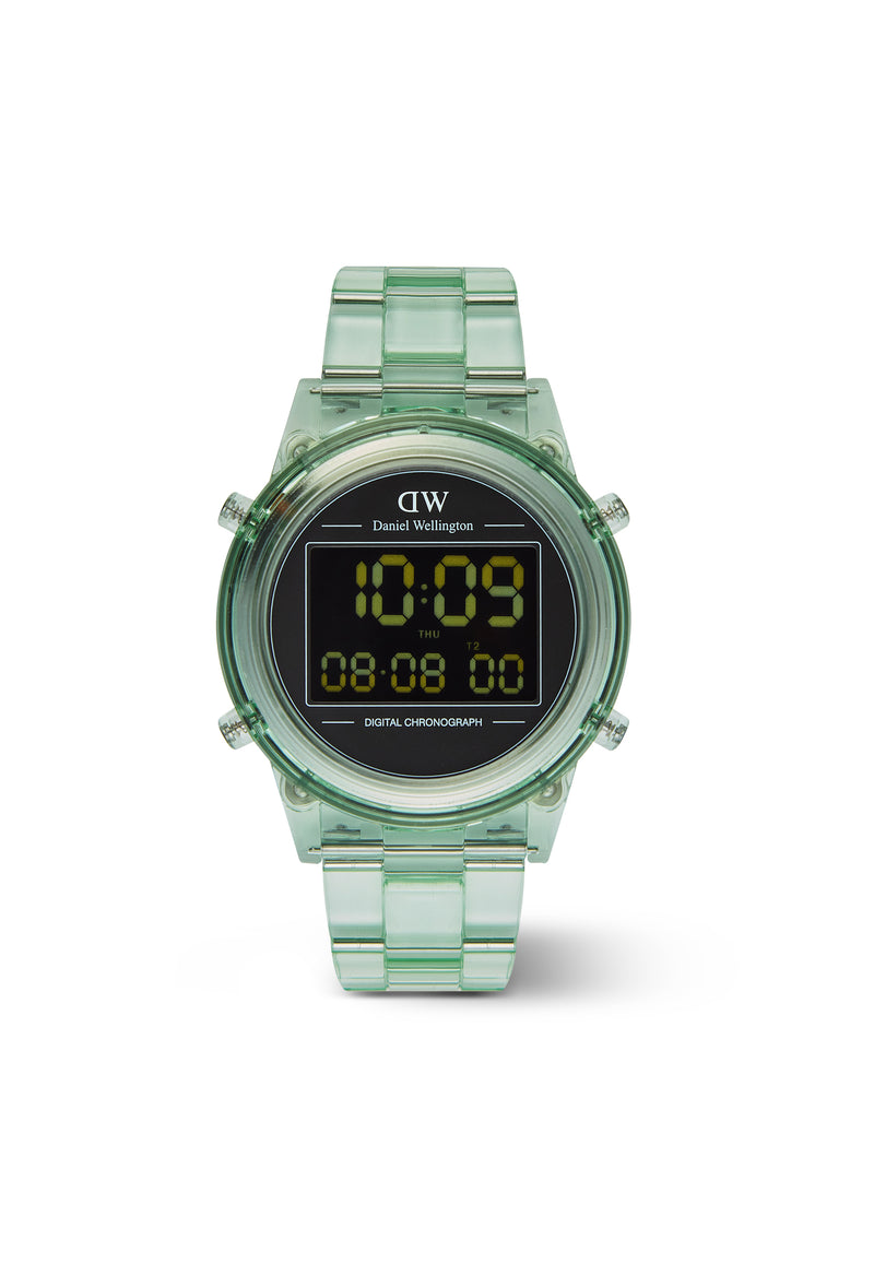 Reloj digital verde claro verde claro