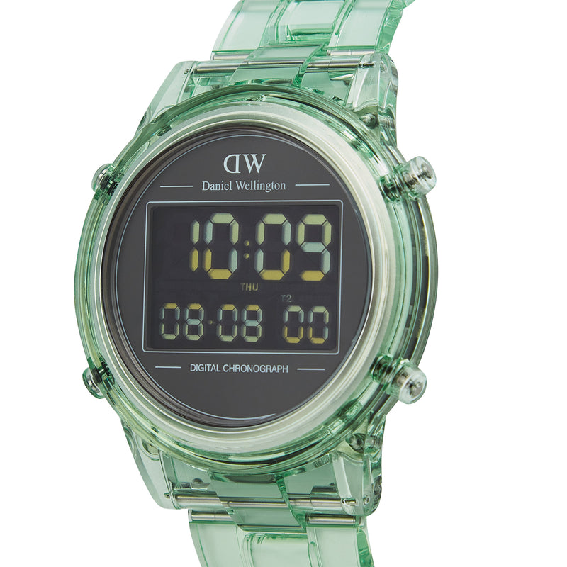 Reloj digital verde claro verde claro