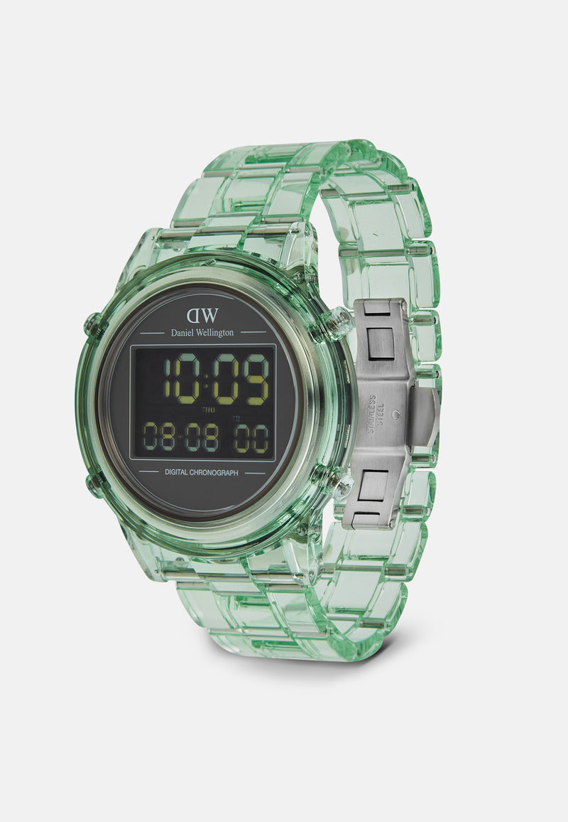 Reloj digital verde claro verde claro