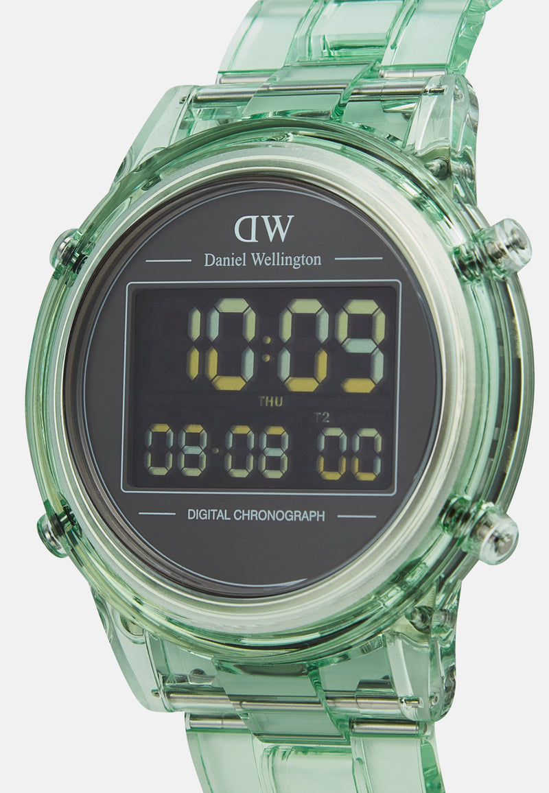 Reloj digital verde claro verde claro