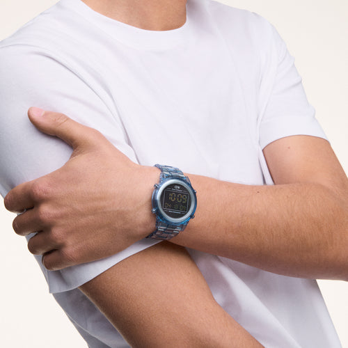 Digital Light Blue Light Blue Watch