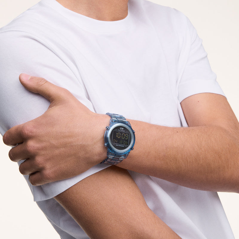 Digital Light Blue Light Blue Watch