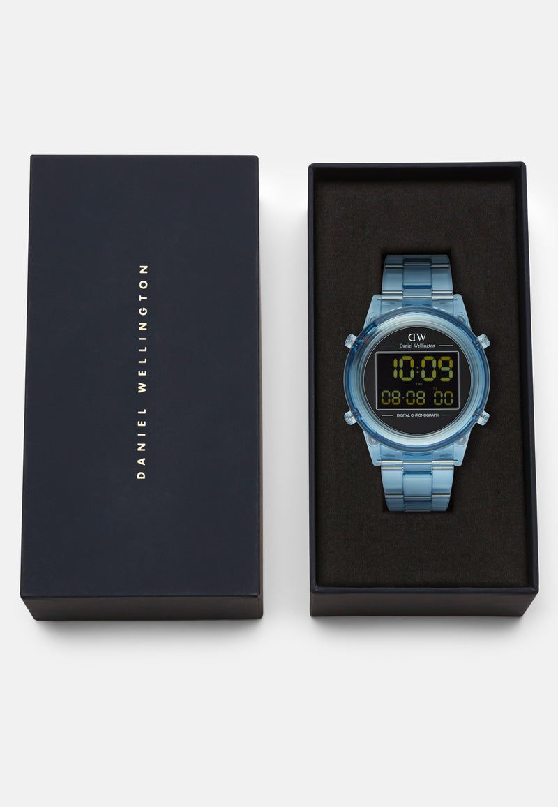 Digital Light Blue Light Blue Watch