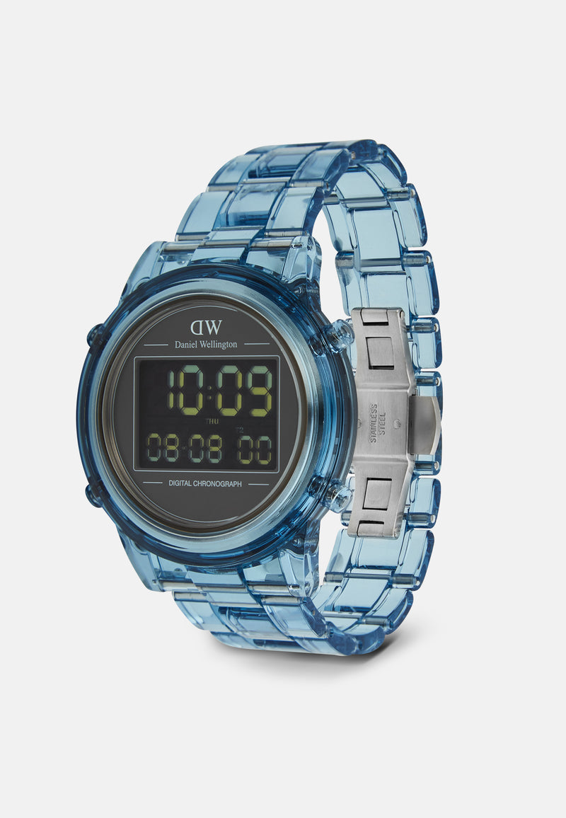 Digital Light Blue Light Blue Watch