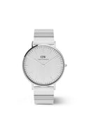 Reloj Unitone plateado con enlace de piano clásico