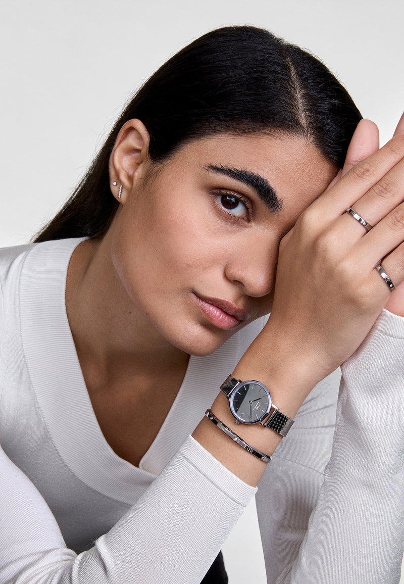 Petite Reflection Silver Watch