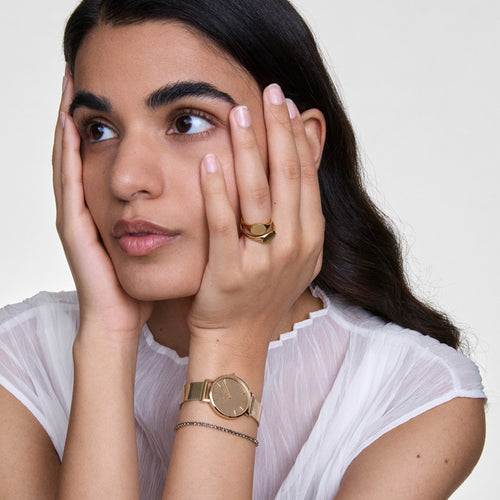 Petite Reflection Gold Watch