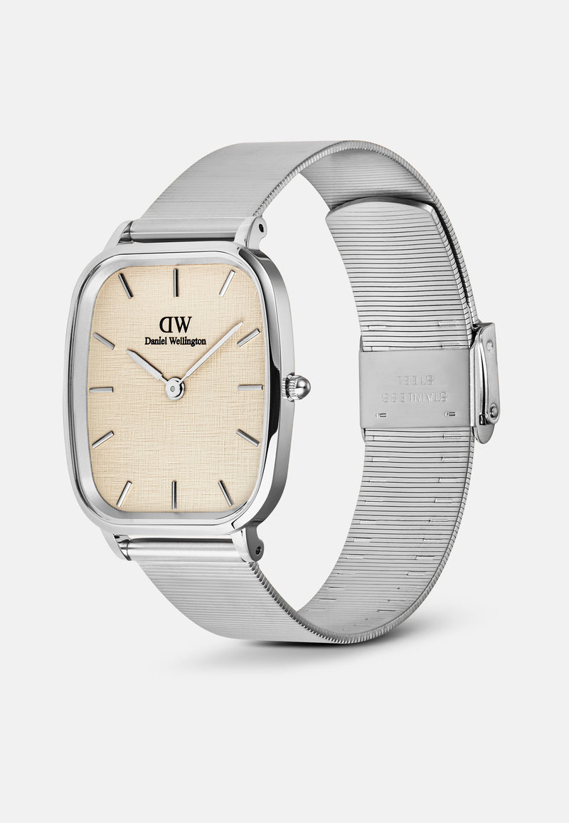 Marlon Sterling Wire Linen Silver Watch
