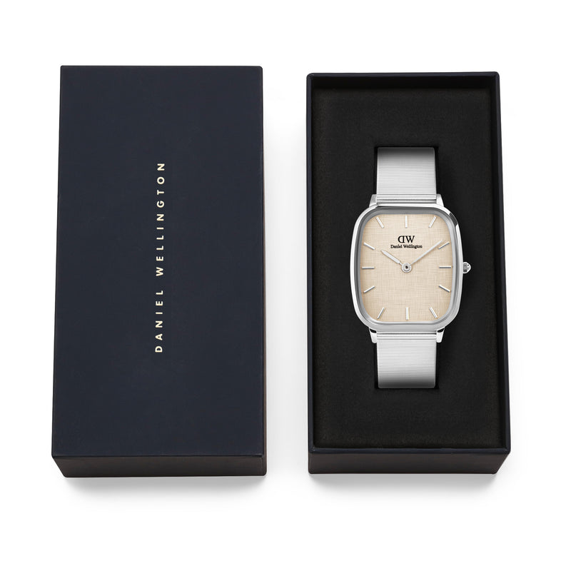 Marlon Sterling Wire Linen Silver Watch