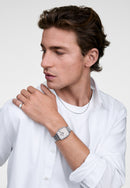 Marlon Sterling Wire Linen Silver Watch