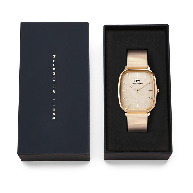 Marlon Melrose Wire Linen Rose Gold Watch