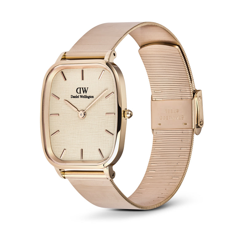 Marlon Melrose Wire Linen Rose Gold Watch