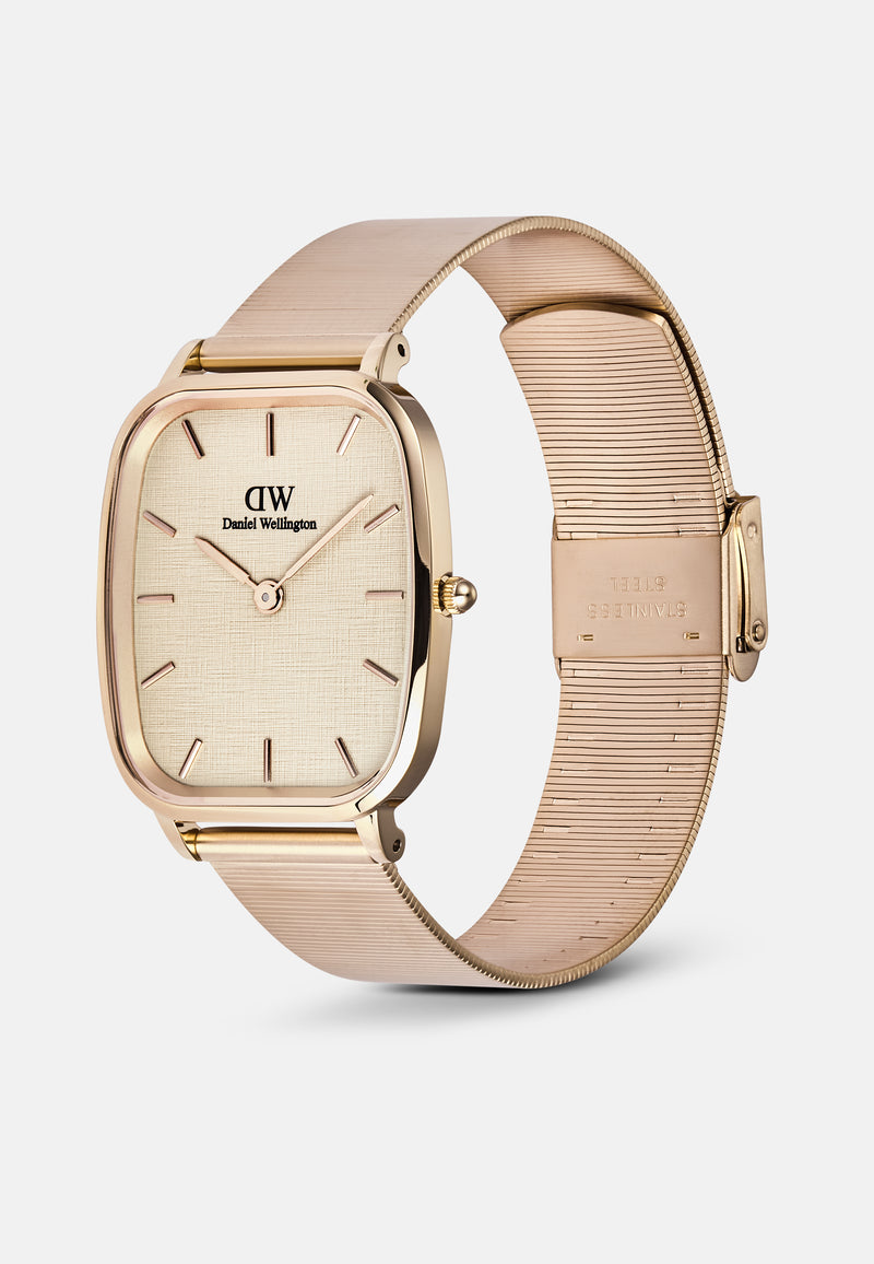 Marlon Melrose Wire Linen Rose Gold Watch