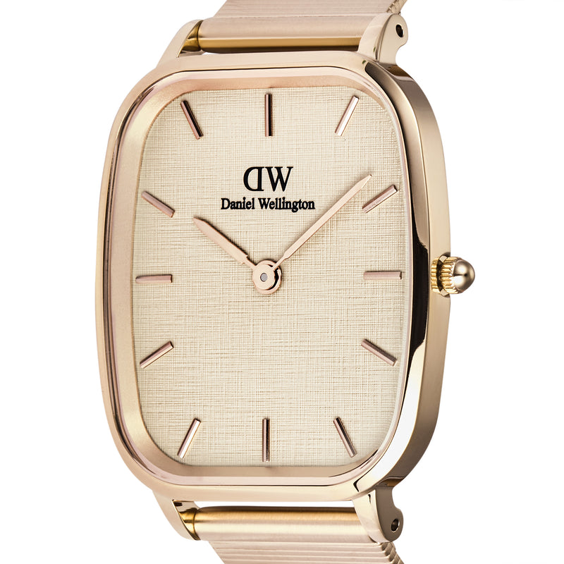 Marlon Melrose Wire Linen Rose Gold Watch