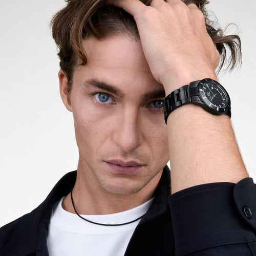 Iconic Paradigma Link Esmalte negro Bisel negro B Reloj negro