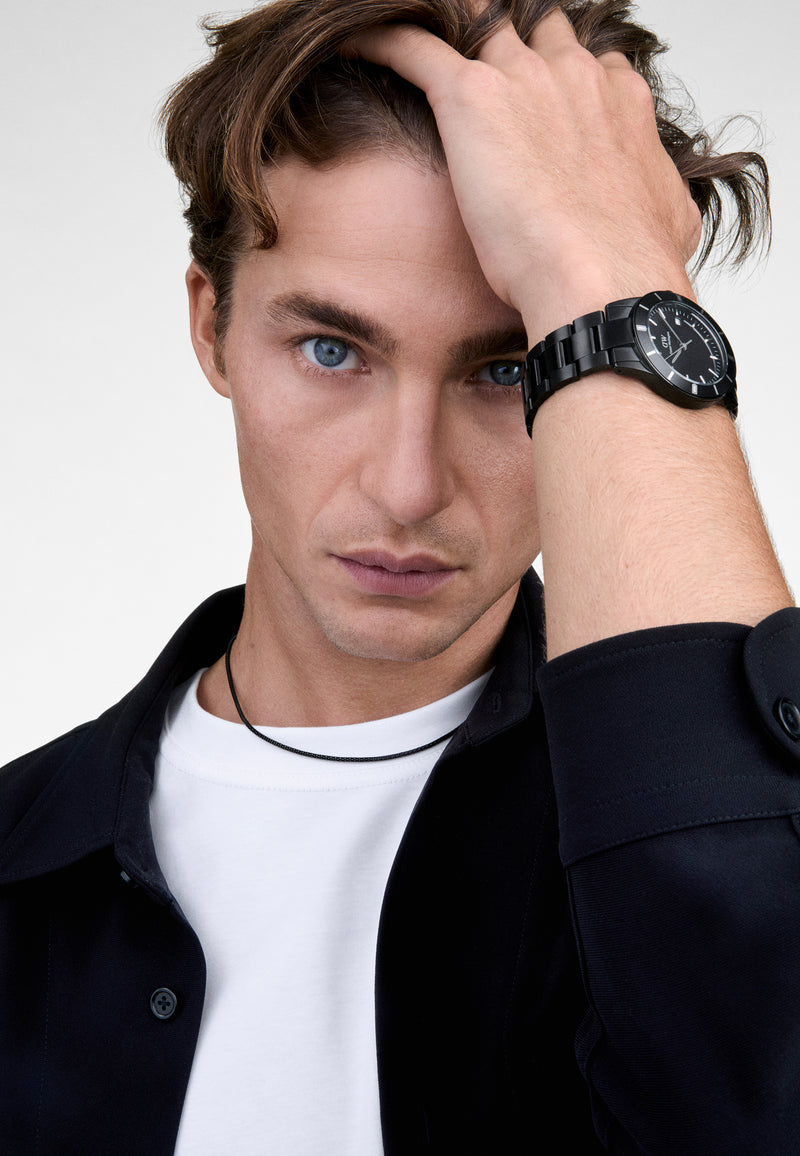 Iconic Paradigma Link Esmalte negro Bisel negro B Reloj negro