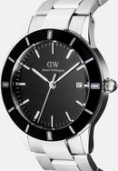 Iconic Paradigma Link Black Enamel Black Bezel Silver Watch