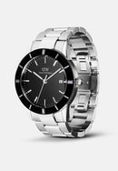 Iconic Paradigma Link Black Enamel Black Bezel Silver Watch