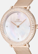 Crystalline Bezel Melrose White Mop Rose Gold Watch