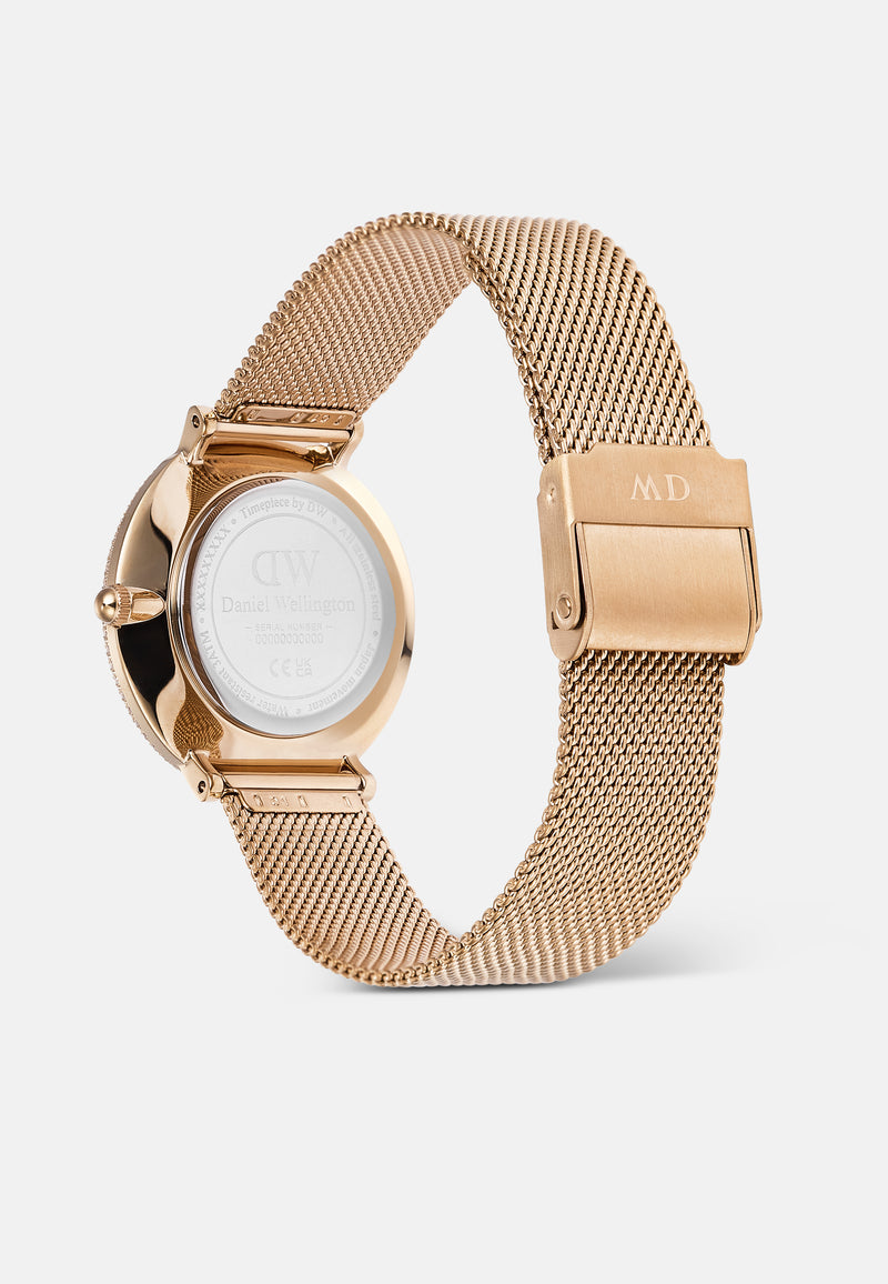 Crystalline Bezel Melrose White Mop Rose Gold Watch