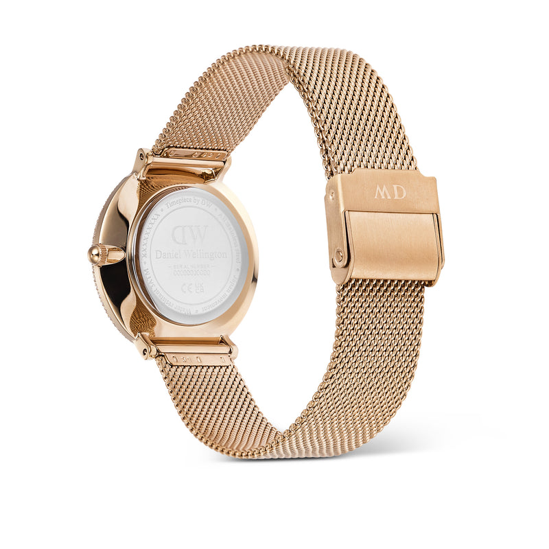 Crystalline Bezel Melrose White Mop Rose Gold Watch