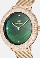 Crystalline Bezel Evergold Green Mop Gold Watch