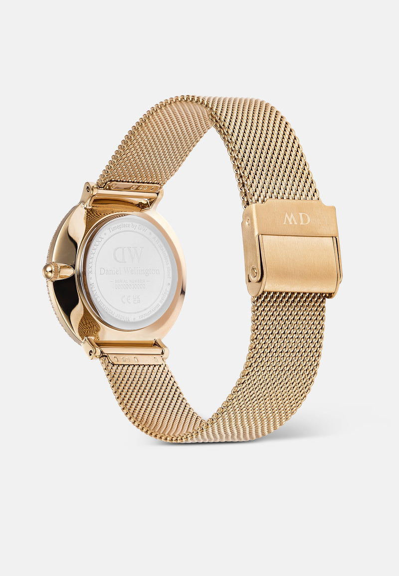 Crystalline Bezel Evergold Green Mop Gold Watch