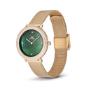 Crystalline Bezel Evergold Green Mop Gold Watch