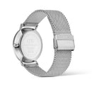 Reloj clásico de plata esterlina color champán con pantalla de día
